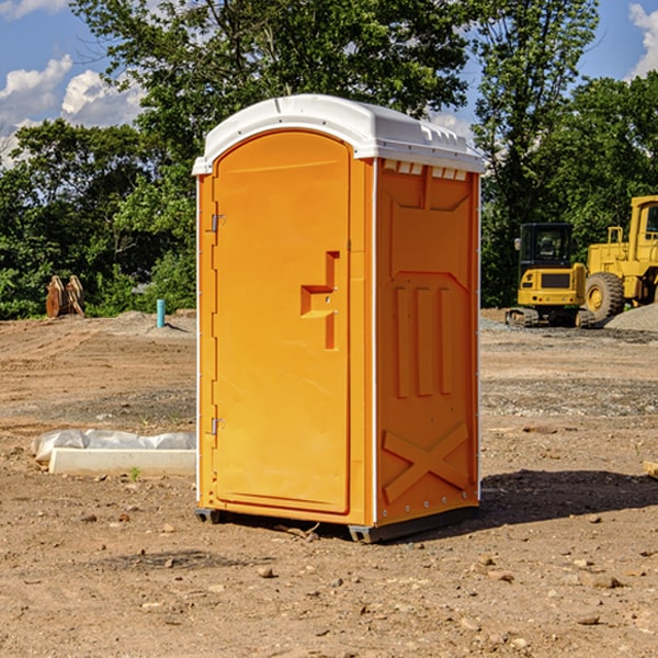 how often are the portable toilets cleaned and serviced during a rental period in Ravenna